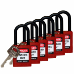 Brady 123342 Nylon Red Lockout Padlocks (0)