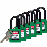 Brady 123353 Nylon Green Lockout Padlocks (0)