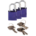 Brady 133286 Compact Aluminum Lockout Padlocks, Purple (0)