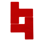 Brady 170058 ToughStripe Max Floor Divider T Red Marks, 10 in H x 10 in W (0)