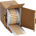 Brady PS-187-150-OR-S PermaSleeve Heat Shrink Wire and Cable Labels, 3/16" Dia, for 3" Core Printers - 1.5", Orange, Single-Sided (0)