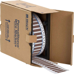 Brady PS-500-150-BR-S PermaSleeve Heat Shrink Wire and Cable Labels, 1/2" Dia, for 3" Core Printers - 1.5", Brown, Single-Sided (0)