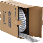 Brady PS-500-150-GY-S PermaSleeve Heat Shrink Wire and Cable Labels, 1/2" Dia, for 3" Core Printers - 1.5", Gray, Single-Sided (0)