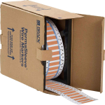 Brady PS-500-150-OR-2 PermaSleeve Heat Shrink Wire and Cable Labels, 1/2" Dia, for 3" Core Printers - 0.75", Orange, Single-Sided (0)