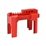 Brady BS07A-RD 4-Legged Ball Valve Lockout, Holds 4 Padlocks, Ultra-Tough Polypropylene, Small, Red (0)