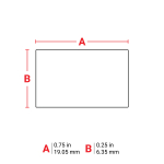Brady THT-1-488-10 Solvent and Chemical Resistant Polyester Labels for 3" Core Printers - 0.25" x 0.75" (4)
