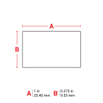 Brady THT-3-428-10 3" Core Metallized Matte Polyester Rating Plate and PCB Labels, 0.375 in H x 1 in W, 10000 per Roll (4)