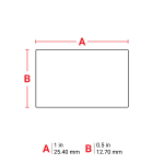 Brady THT-59-533-10 3" Core Removable Glossy Polyester Labels, Label/Tape Size - 0.5 in H x 1 in W (4)