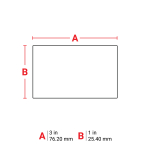 Brady THT-18-489-3 3" Core Ultra Aggressive Matte Polyester General Identification Labels, 1 in H x 3 in W (4)