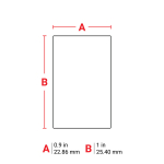 Brady THT-180-492-3 3" Core Polyester Chemical Resistant Laboratory Labels, 1 in H x 0.9 in W, 1 per Row, 3000 per Roll (4)