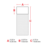 Brady M6-10-427 Self-Laminating Vinyl Wrap Around Wire and Cable Labels for M6 M7 Printers - 0.75" x 0.25" (4)