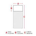 Brady THT-8-427-10 Self-Laminating Vinyl Wrap Around Labels for 3" Core Printers - 1.437" x 0.5", 5 per Row, Roll of 10000 Labels (4)