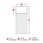 Brady THT-9-427-10 Self-Laminating Vinyl Wrap Around Labels for 3" Core Printers - 1.437" x 1", 3 per Row, Pack of 2 Rolls (4)
