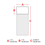 Brady THT-131-427-1.5-SC Self-Laminating Vinyl Wrap Around Labels for 1" Small Core Printers - 2.625" x 1", White, Clear (4)