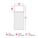 Brady THT-86-427-2 Self-Laminating Vinyl Wrap Around Labels for 3" Core Printers - 2" x 7", 1 per Row, Roll of 2000 Labels (4)