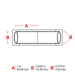 Brady 3PS-375-2-PK-2 PermaSleeve Heat Shrink Wire and Cable Labels, 3/8" Dia, for 3" Core Printers - 1", Pink, Double-Sided (4)