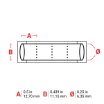 Brady HX-250-2-WT-J-4 3" Core PermaSleeve Heatex Polyolefin 12 to 8 Gauge Wire Marking Sleeves, White (4)