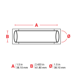 Brady HX-1500-150-WT-J 3" Core PermaSleeve Heatex Polyolefin 0.75" to 1.4" Diameter Wire Marking Sleeves, White (4)