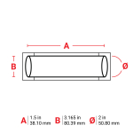 Brady HX-2000-150-BK 3" Core PermaSleeve Heatex Polyolefin 1" to 1.9" Diameter Wire Marking Sleeves, Black (4)