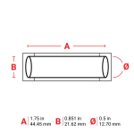 Brady M7-500-175-342-YL PermaSleeve Heat Shrink Wire and Cable Labels for M7 Printers - 0.5" Dia x 1.75", Yellow (4)