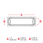 Brady M6-187-1-342-WT PermaSleeve Heat Shrink Wire and Cable Labels for M6 M7 Printers - 0.187" Dia x 1", White (4)
