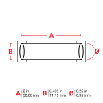 Brady B33-250-2-342 PermaSleeve Heat Shrink Wire and Cable Labels, Single-sided, for B33 Printers - 0.25" Dia x 2", White (4)