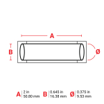 Brady 3PS-375-2-VT-S PermaSleeve Heat Shrink Wire and Cable Labels, 3/8" Dia, for 3" Core Printers - 2", Violet, Double-Sided (4)
