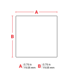 Brady THT-254-498-3 3" Core Repositionable Vinyl Cloth Labels, 0.75 in H x 0.75 in W, 3000 per Roll (4)