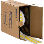 Brady HX-250-2-YL 3" Core PermaSleeve Heatex Polyolefin 12 to 8 Gauge Wire Marking Sleeves, Yellow (0)