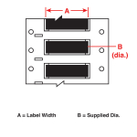 Brady HX-2000-150-BK 3" Core PermaSleeve Heatex Polyolefin 1" to 1.9" Diameter Wire Marking Sleeves, Black (0)