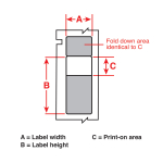 Brady THTRO-294-427-2.5 Self-Laminating Vinyl Wrap Around Labels, Rotating, for 3" Core Printers - 1.75" x 1" (3)
