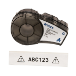 Brady M21-750-595-WT All Weather Permanent Adhesive Vinyl Label Tape with Ribbon for M210, M211, BMP21-PLUS Printers - 0.75", Black on White (0)