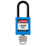 Brady SDPL-BLU-38PL-KD Nylon Safety Lockout Padlock - Keyed Different, Blue, Plastic Shackle (0)