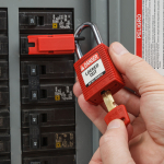 Brady NYL-RED-38ST-KD SafeKey Nylon Lockout Padlocks (2)
