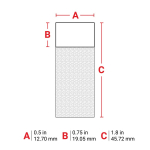 Brady THT-122-461-3 Self-Laminating Cryogenic Polyester Laboratory Labels for 3" Core Printers - 1.8" x 0.5" (1)