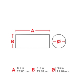 Brady THT-126-499-3 Aggressive Adhesive Multi-Purpose Nylon Labels with Vial Top for 3" Core Printers - 0.5" x 0.9" x 0.5" Dia (2)