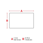 Brady THT-135-427-2-AWSC Self-Laminating Vinyl Wrap Around Labels for 1" Small Core Printers - 0.75" x 1.5", All White (2)