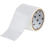 Brady THT-19-423-1 Harsh Environment Multi-Purpose Polyester Labels for 3" Core Printers - 2" x 3", White, 1 per Row, 1000 per Roll (0)