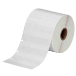 Brady THT-56-427-5-SC Self-Laminating Vinyl Wrap Around Labels for 1" Small Core Printers - 0.937" x 0.75", White, Clear (0)