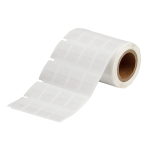 Brady THT-80-427-2.5-SC Self-Laminating Vinyl Wrap Around Labels for 1" Small Core Printers - 0.75" x 0.5", White, Clear (0)