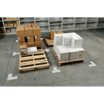 Brady 104453 ToughStripe 8 in H x 8 in W Divider T Marks, White (1)