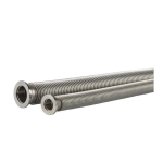 BrandTech 20673327 Metal Vacuum Tubing with Small Flanges, NW 25 KF, Length 750 mm (2)