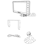 Brigade Electronics 6124 Camera Monitor System Select Single 7" Monitor with AHD Eyeball Camera Monitor System for Rigid Vehicles (2)
