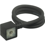 Canfield Connector 5J625-000-US0A 5J Series Suppressed Valve Connector ISO, 2 ft, 2+ Ground Left / Right, Unlighted, PVC, Black, Bulk (0)