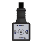 Canfield Connector 5J625-000-US0A 5J Series Suppressed Valve Connector ISO, 2 ft, 2+ Ground Left / Right, Unlighted, PVC, Black, Bulk (1)