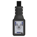 Canfield Connector 5J580-201-US0A 5J Series Suppressed Valve Connector MINI, 8 ft, 2+Ground Down, 6-24V AC/DC 50/60 Hz, Lighted, PVC, Translucent (1)