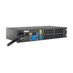 Eaton EMAU07-10 Managed Rack PDU, 2U, L6-30P Input, 5.76 kW Max, 200-240V, 24A, 10 ft Cord, Single-phase, Outlets: (16) C13 Outlet Grip (1)