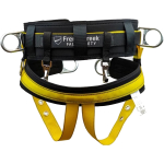 French Creek Production 4050 Tree Saddle with 5" Body Pad Padded Lower Positioning Strap and Tongue Buckle/Grommet Leg Straps and Hip D-rings (1)