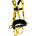 French Creek Production 850AB Full Body Harness - Single Back Dorsal D-Ring Hip Positioning D-Rings Tongue Buckle Legs Waist Pad w/Removable Tool Belt (0)