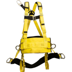 French Creek Production 8D1509ABT Full Body Derrick Hand Harness - For Operating on The Monkey Board Removable 8" Wide Belly Belt with D-Rings (0)